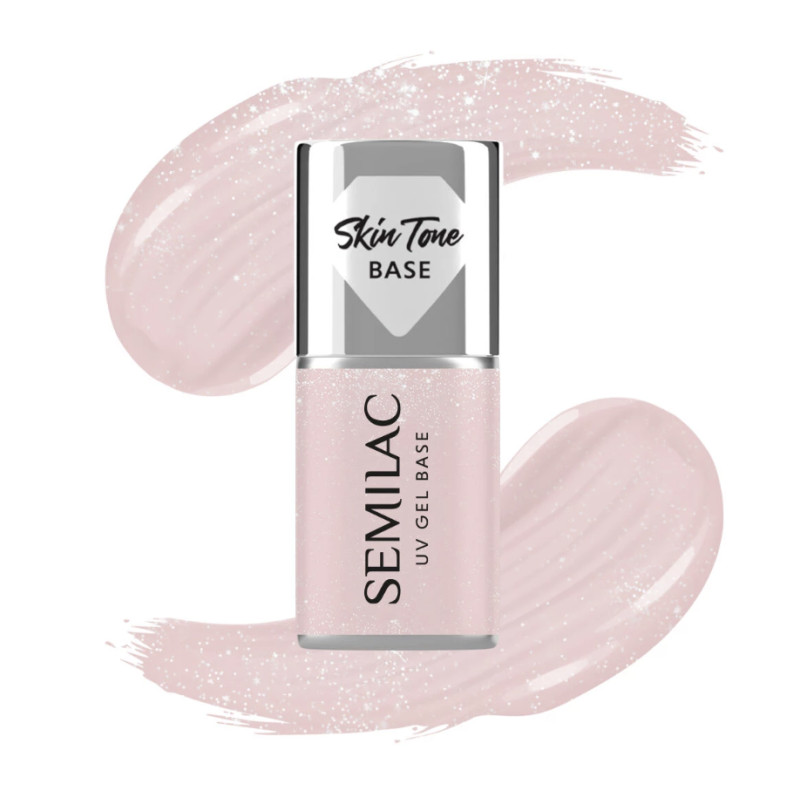 Glitter Beige - Skin Tone Cover Base Coat 7ml Semilac-BASE-Double Beauty Shop