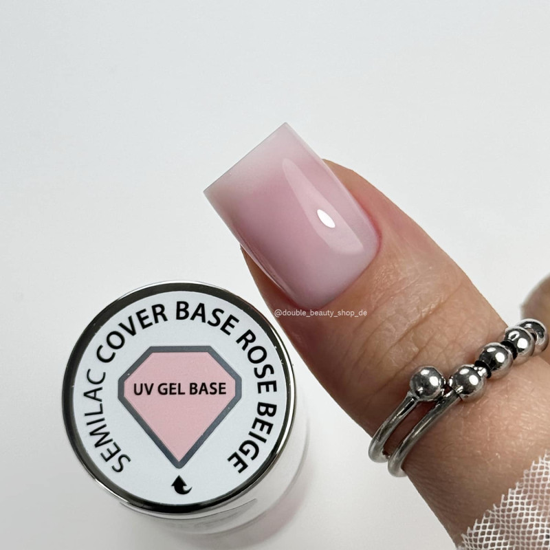 Rose Beige - Skin Tone Cover Base Coat 7ml Semilac-BASE-Double Beauty Shop