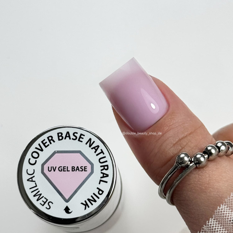 Natural Pink - Skin Tone Cover Base Coat 7ml Semilac-BASE-Double Beauty Shop