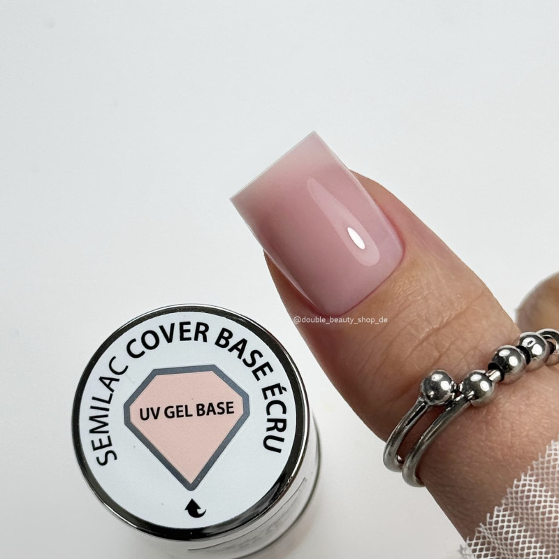 Écru - Skin Tone Cover Base Coat 7ml Semilac-BASE-Double Beauty Shop