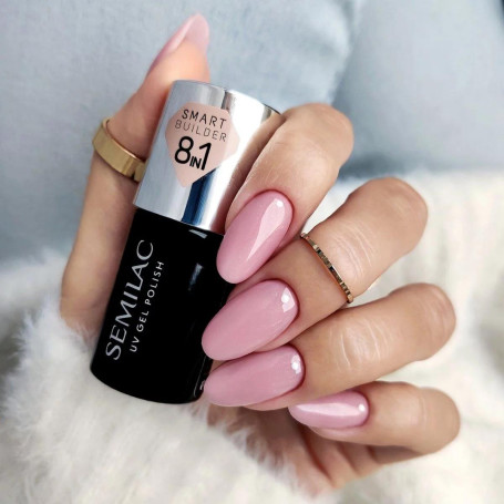 805 GLITTER DIRTY NUDE ROSE - Smart Builder Base Coat 8in1 7ml Semilac