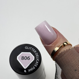 806 GLITTER DELICATE PINK - Smart Builder Base Coat 8in1... 2