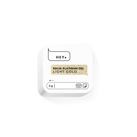 LIGHT GOLD - Solid Platinum Art Gel 5g HEYLOVE