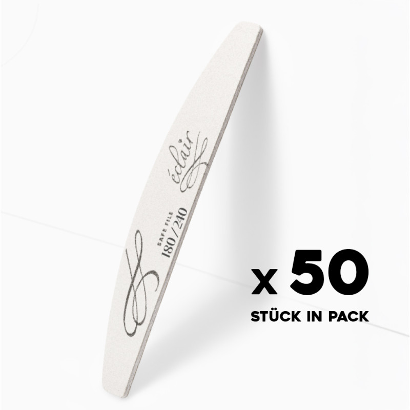 FEILE SAFE 180/240 grau 50 stück ECLAIR-Feilen und Buffer-Double Beauty Shop