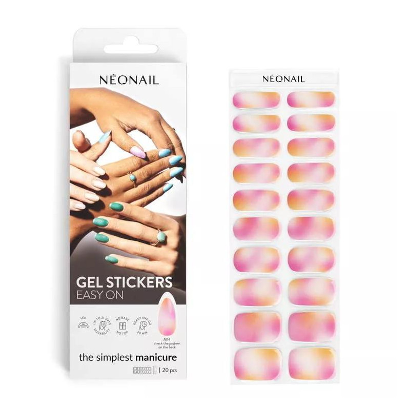 M14 - GEL STICKERS EASY ON (Gel Wraps) NEONAIL