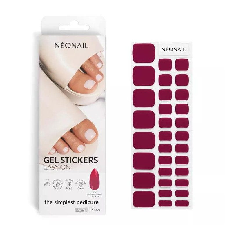 P06 - PEDIKÜRE GEL STICKERS EASY ON (Gel Wraps) NEONAIL-WRAPS-Double Beauty Shop