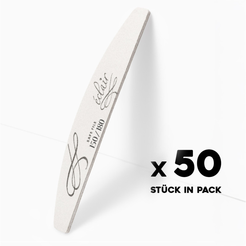 FEILE SAFE 150/180 grau 50 stück ECLAIR-Feilen und Buffer-Double Beauty Shop