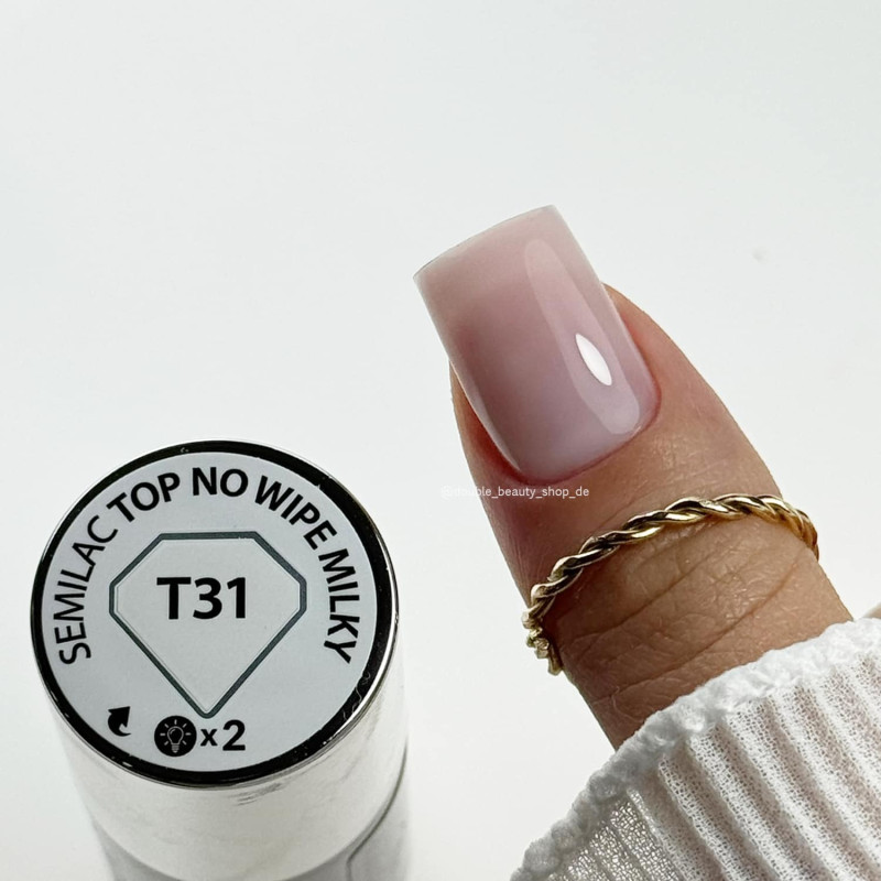 Milky T31 - Top Coat (Top no wipe) 7ml SEMILAC-Online-Shop-Double Beauty Shop