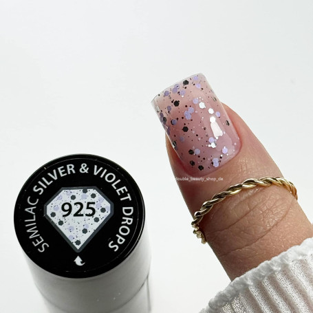 925 Silver & Violet Drops  - UV Nagellack 7ml Semilac