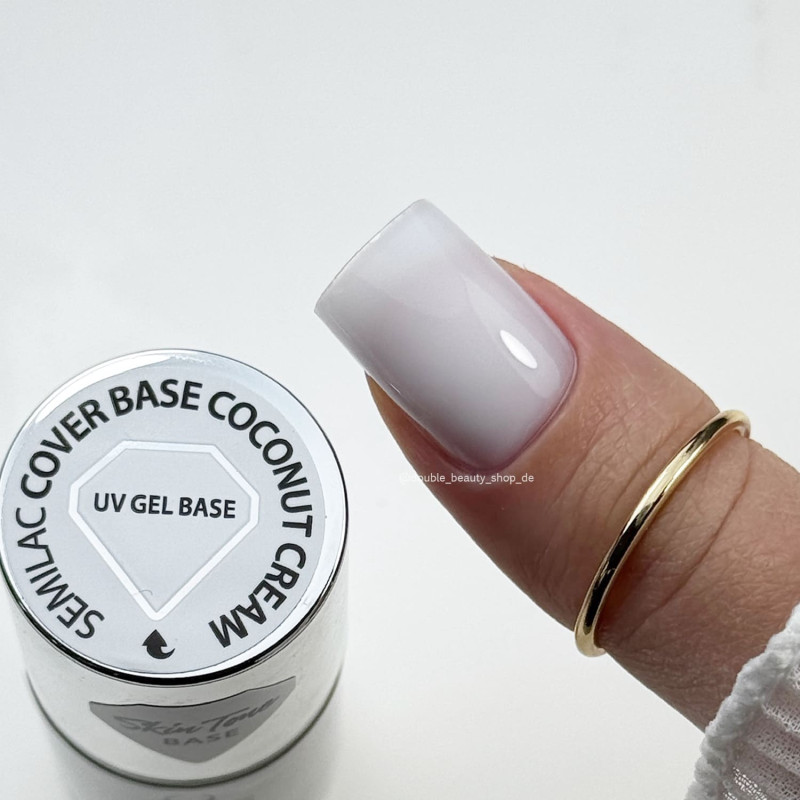 Coconut Cream - Skin Tone Cover Base Coat 7ml Semilac-BASE-Double Beauty Shop