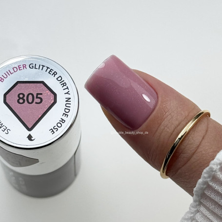 805 GLITTER DIRTY NUDE ROSE - Smart Builder Base Coat 8in1 7ml Semilac