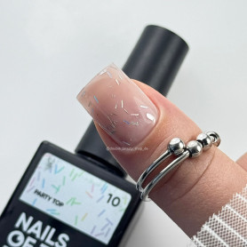 10 PARTY TOP - Top Coat (No Wipe) 10ml NAILS OF THE DAY