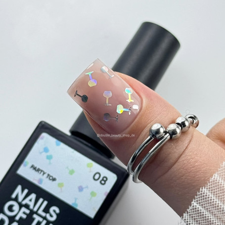 08 PARTY TOP - Top Coat (No Wipe) 10ml NAILS OF THE DAY