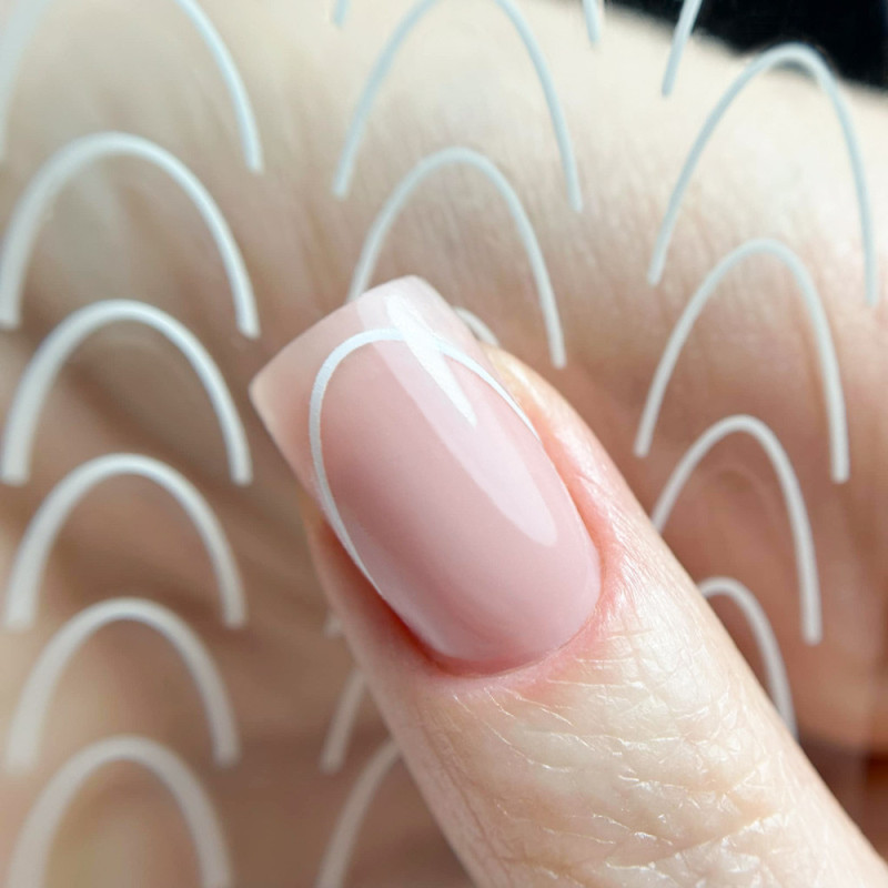 WHITE - FRENCH FOIL Aufkleber-SLIDERS-Double Beauty Shop