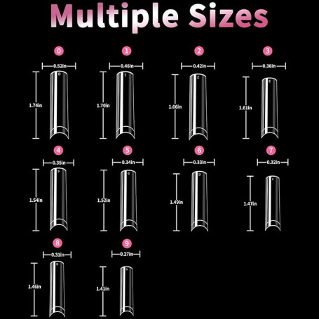 French Bamboo - Soft gel Tips 400 Stk NailArt