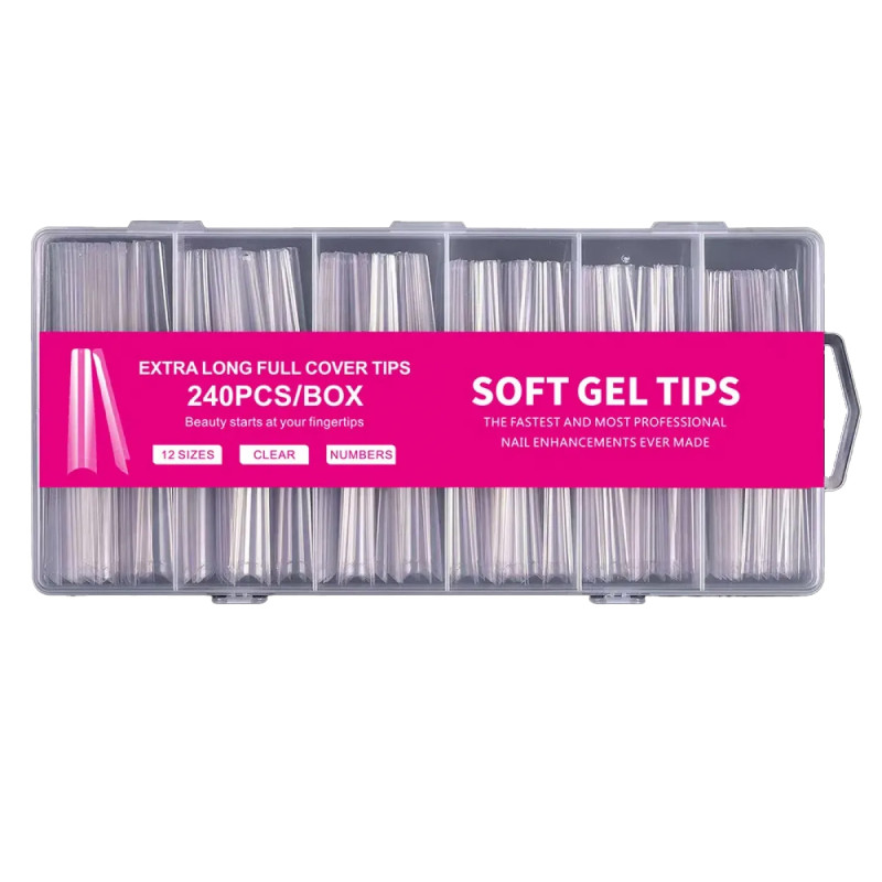 Extra Long Full Cover - Soft gel Tips 240 Stk NailArt-TIPS-Double Beauty Shop