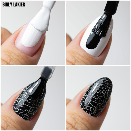 158 Black - Crackle Gel Polish OHNE HEMA 8ml MOLLY Nails