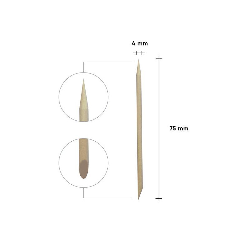 Rosenholzstäbchen 7,5 cm 100 Stück STALEKS-ROSENHOLZSTÄBCHEN-Double Beauty Shop