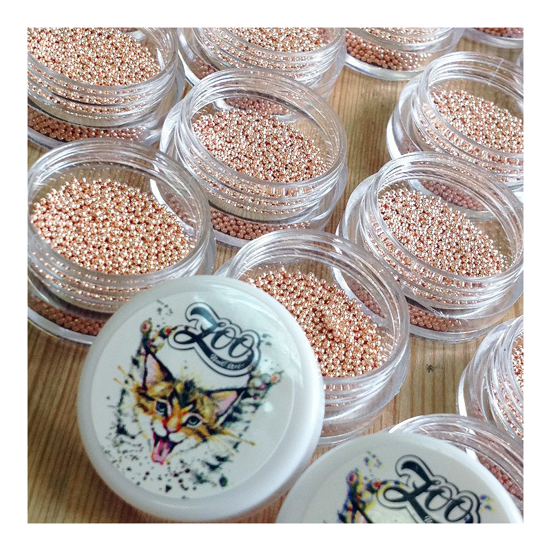 Champagne - METALLPERLEN (1mm) ZooNail-Metallperlen-Double Beauty Shop