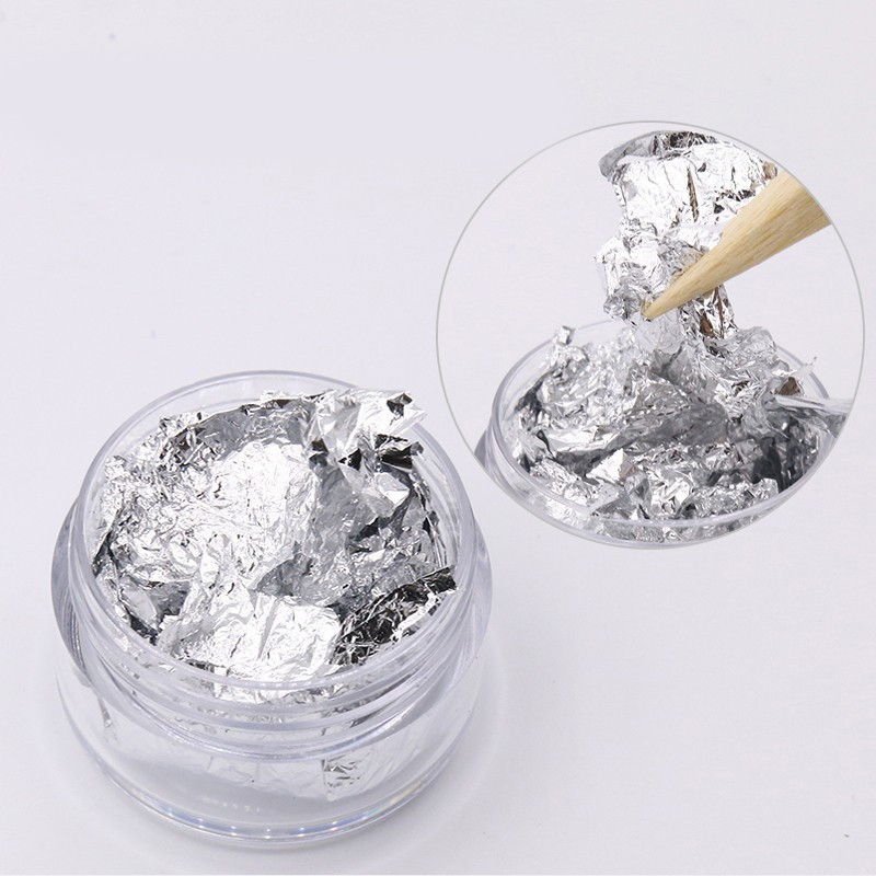 PIGMENT FLAKES SILVER IBDI-FLAKES-Double Beauty Shop
